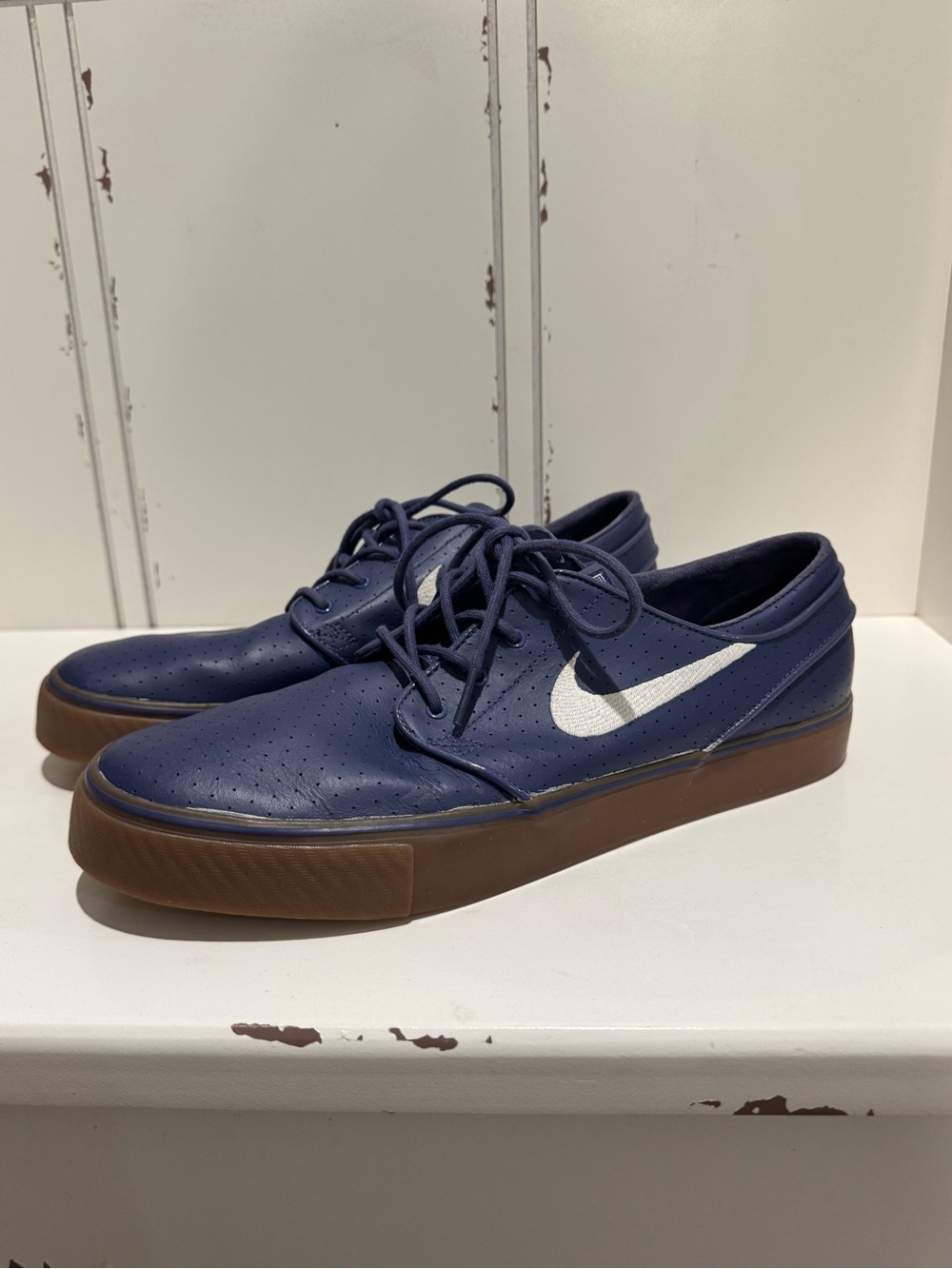 Vintage 2013 Nike SB Zoom Stefan Janoski Blue Recall Perforated Leather Men’s 11